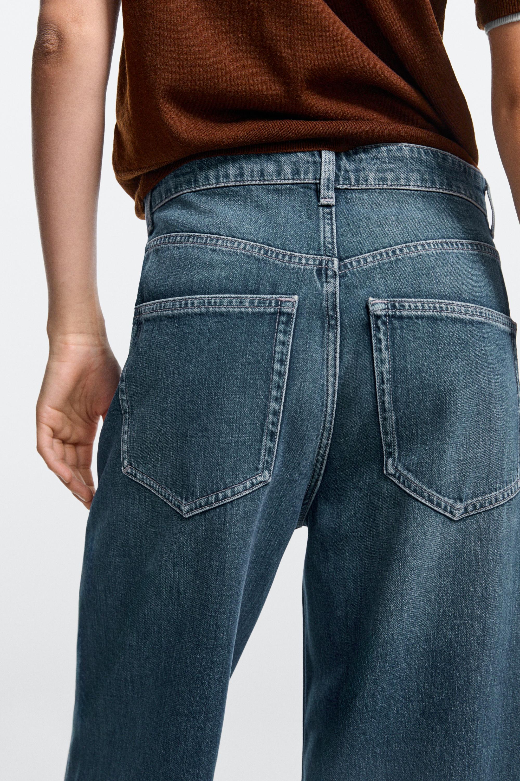Jean wide leg relaxed taille moyenne